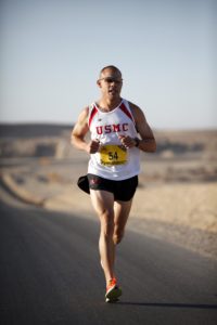 man with running belt