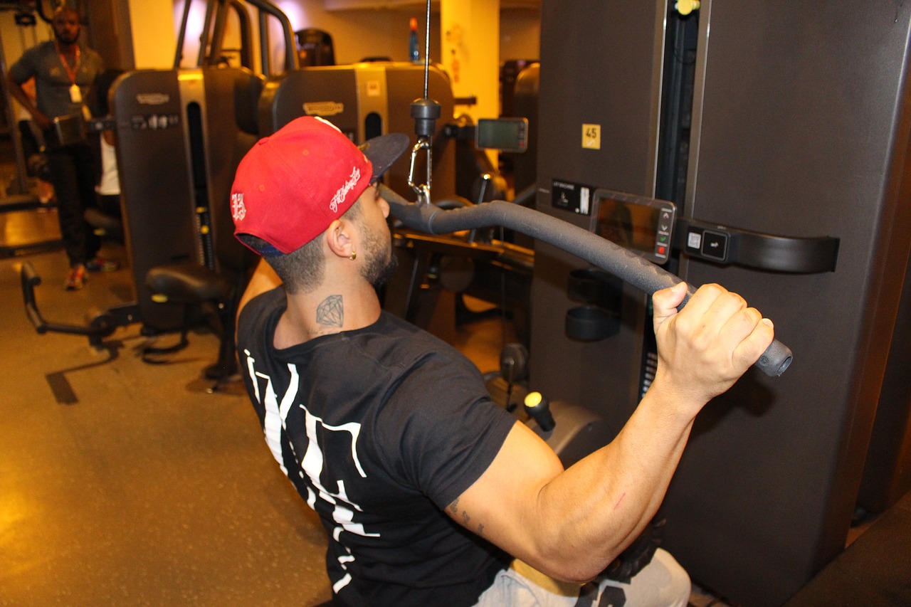 man at the gym